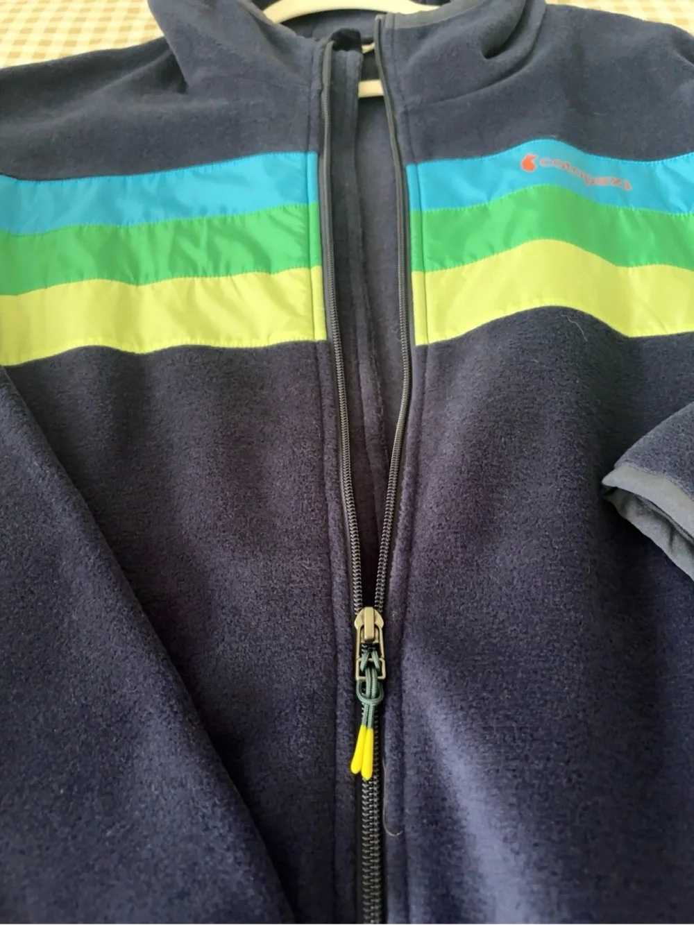 Cotopaxi Teca Fleece Hooded Full Zip Jacket Men’s XL Navy Colorblock